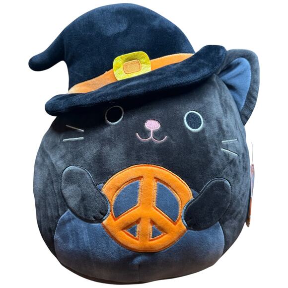 SQUISHMALLOWS Rambly Crafty Witch Cat Black Orange Halloween Squad Peace - Picture 1 of 9